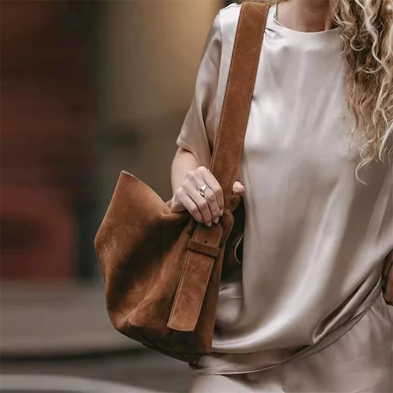 Vintage Large Capacity Women Tote Bag Quality Leather Bucket Female Shoulder Bag Designer Luxury Ladies Handbags