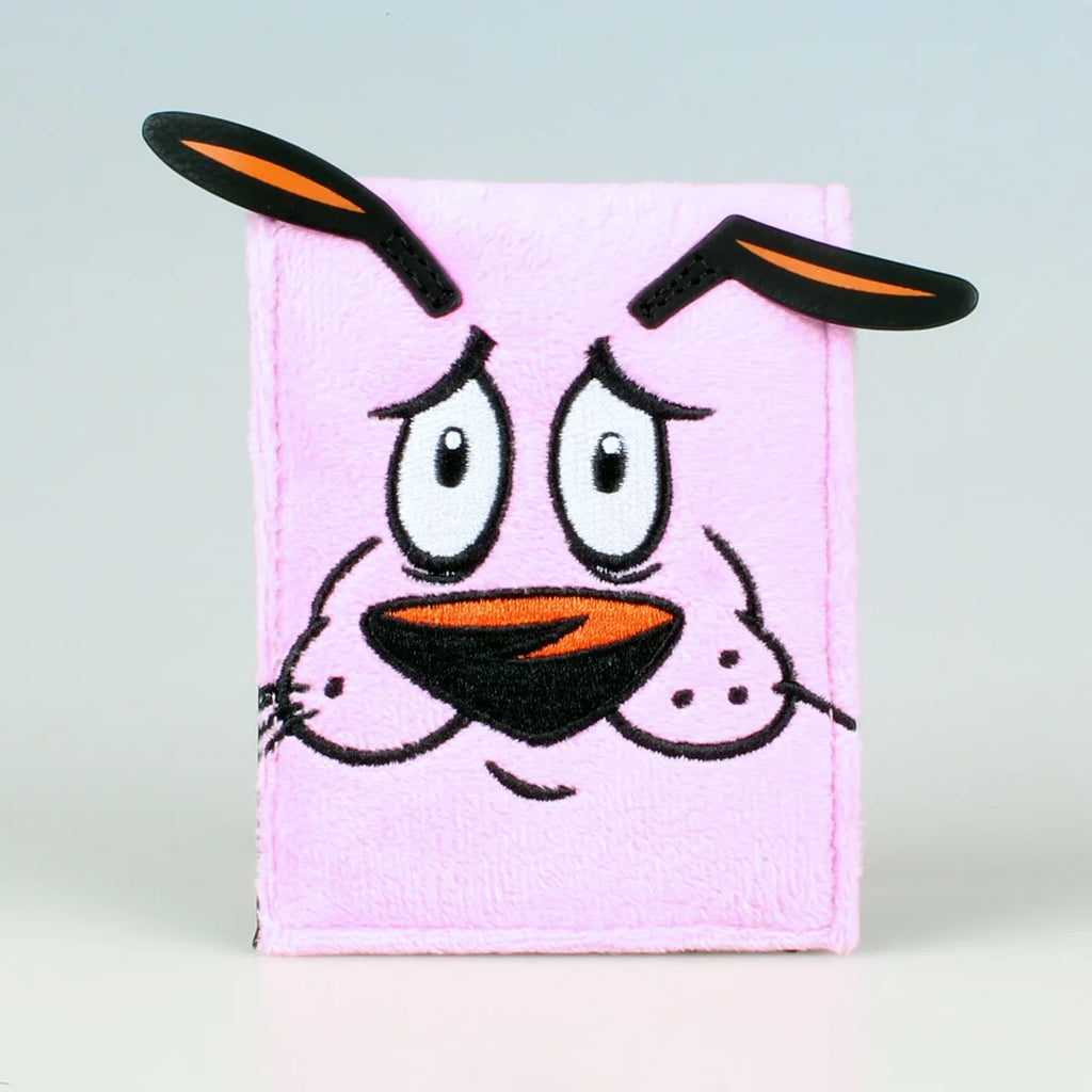 Pink faux fur anime embroidered women's wallet, fashionable 3D anime girl card holder