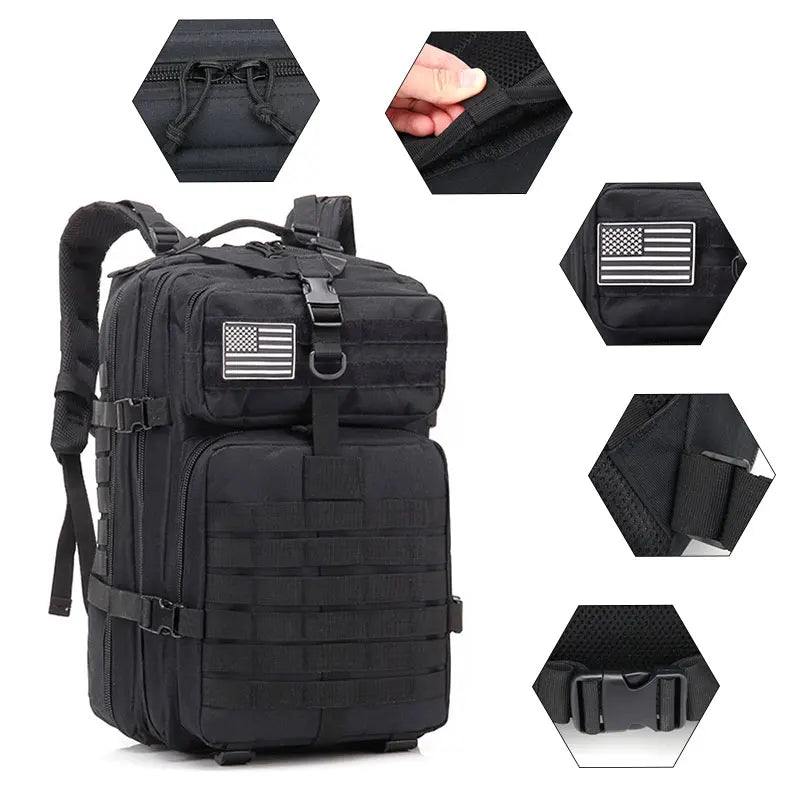 50L Man Tactical Backpacks Survival Traveling Bags Hking Outdoor 3P Assault Pack EDC Molle Pack For Trekking Hunting Bag