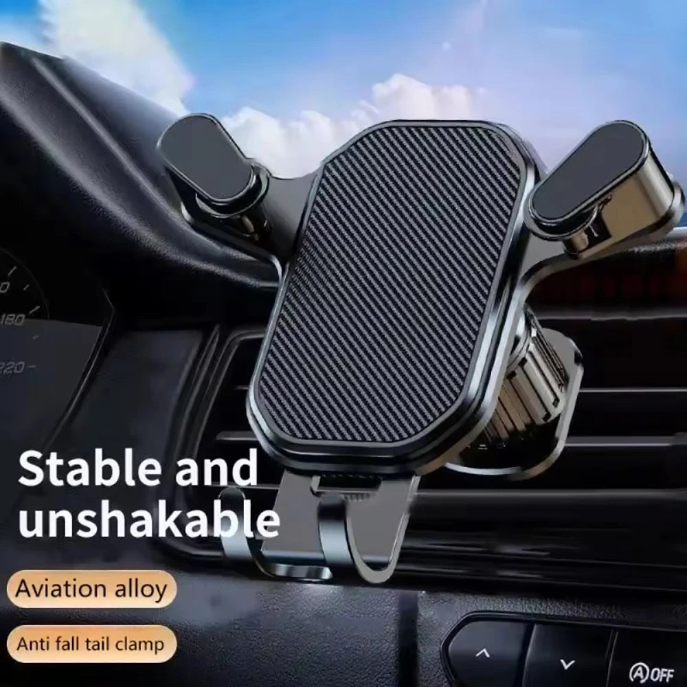Universal Car Air Vent Phone Holder Gravity Clip Mount 360° Rotation Adjustable Bracket For iPhone Samsung Mobile Phones Stand