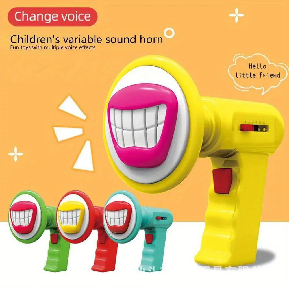 Mini Kids Voice Changer Toy Cosplay Voice Speaker with 6 Sound Effects Handheld Megaphone Trick Joke Toy for Kids Children