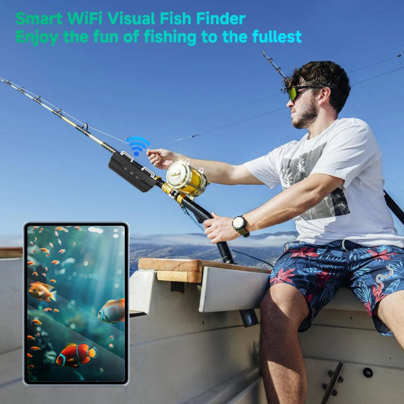 Dodosee 15-50m Underwater WiFi Fishing Camera 2025 New HD Fish Finder with Transmitter Lake Sea IOS&Android Fishing Accessories