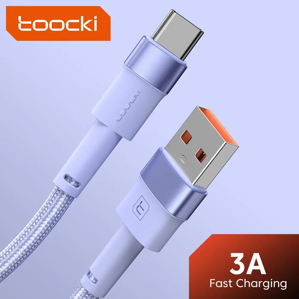 Toocki 2 Pack 3A USB C Cable Type C For Xiaomi 12t Pro Realme Redmi Note 12 Pro Poco F3 X4 GT Fast Charging Cable Data Cord Wire