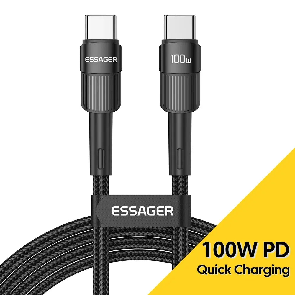 Essager 100W C To C Type C Cable USB C PD Fast Charging Charger Wire Cord For Macbook Samsung Xiaomi Type C USB C Cable