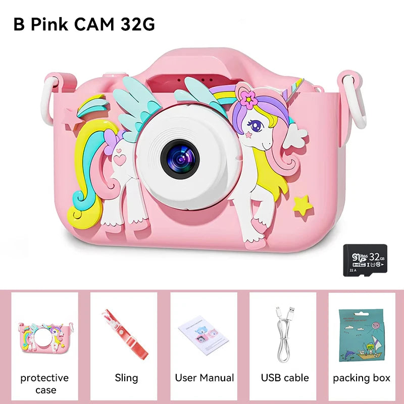 Christmas Children Camera HD 1080P Toddler Digital Video Camera 2.0inch Kids Camera with Silicone Cases Toys for Christmas Gifts