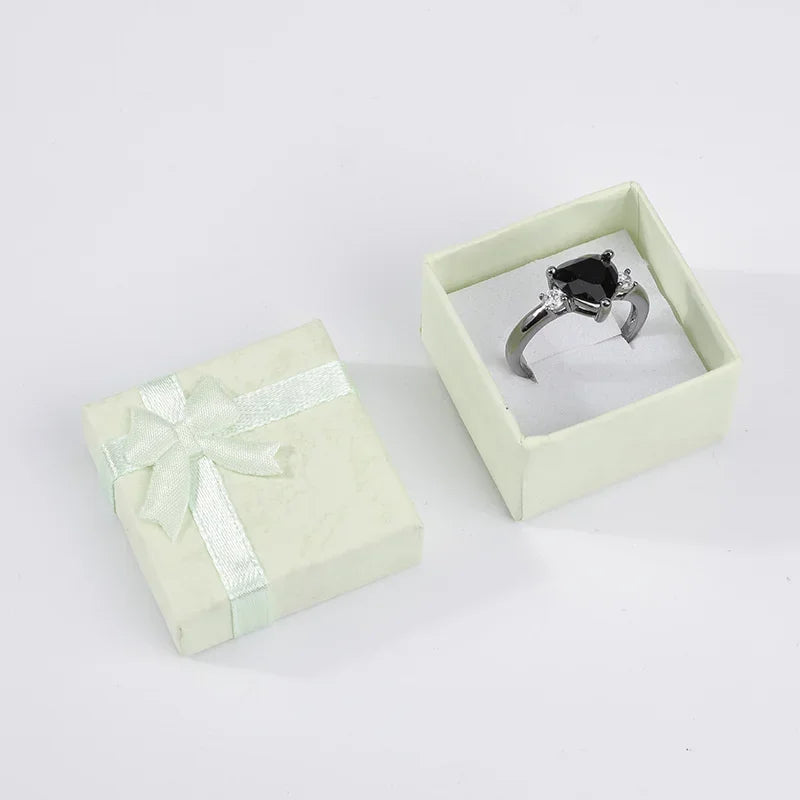 12pcs Paper Box Jewelry Packaging Box Multi-color Earrings Ring Box Jewelry Gift Holder 4*4*3CM Wholesale