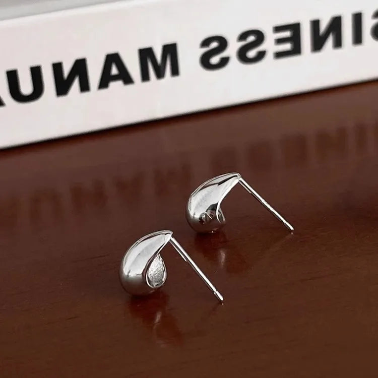 New 925 Sterling Silver Stud Earrings Golden Pretzel Clear CZ Geometric Punk For Women Girl Gift Jewelry Dropshipping Wholesale