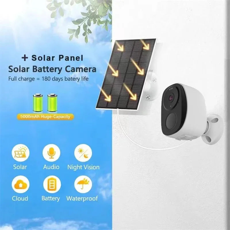 Wireless Outdoor Security Camera, 2K, 3MP, Battery Powered, WiFi, Spotlight Siren, 2-Way Audio, Waterproof