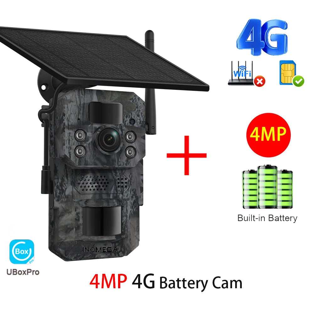 4G Trail Camera HD Video 12MP Images PIR Super-Fast Reflex Trigger Night Vision Wildlife Camera with APP Infrared Camera