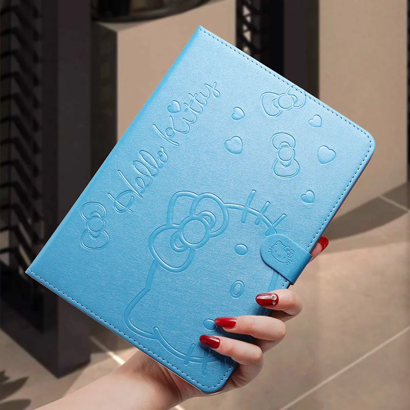 For iPad 2025 11th 10th Gen 11 in A16 iPad Pro 11 6th 5th 7th 8th 9th Gen 10.2 Air6 7 Mini 7Cartoon Hello Kitty Anti-drop Cover