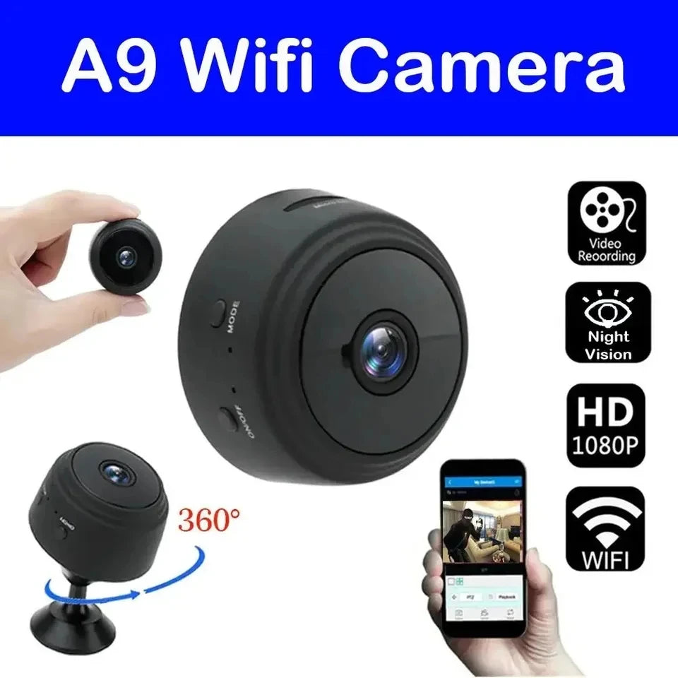 A9 Portable WiFi Wireless Mini Camera Security Monitoring with Voice Recorder for Infants/Pets Smart Home Video Surveillance