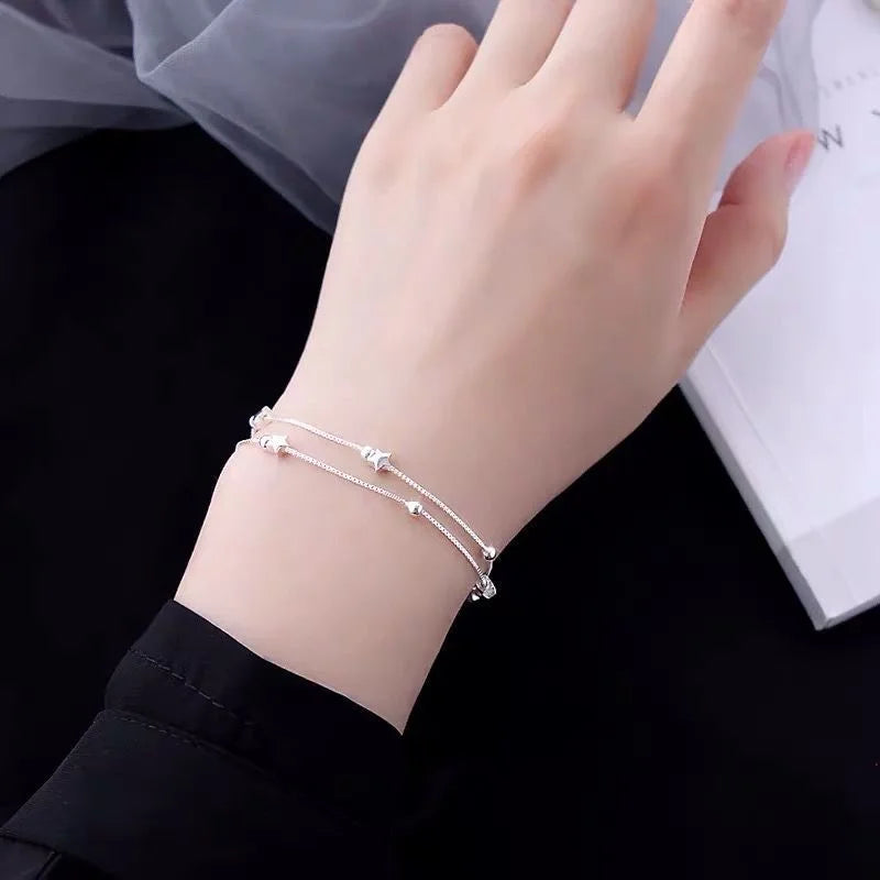 Beautiful Stars Bracelets for Women Korean Fashion Designer Party Wedding Jewelry Holiday Gifts