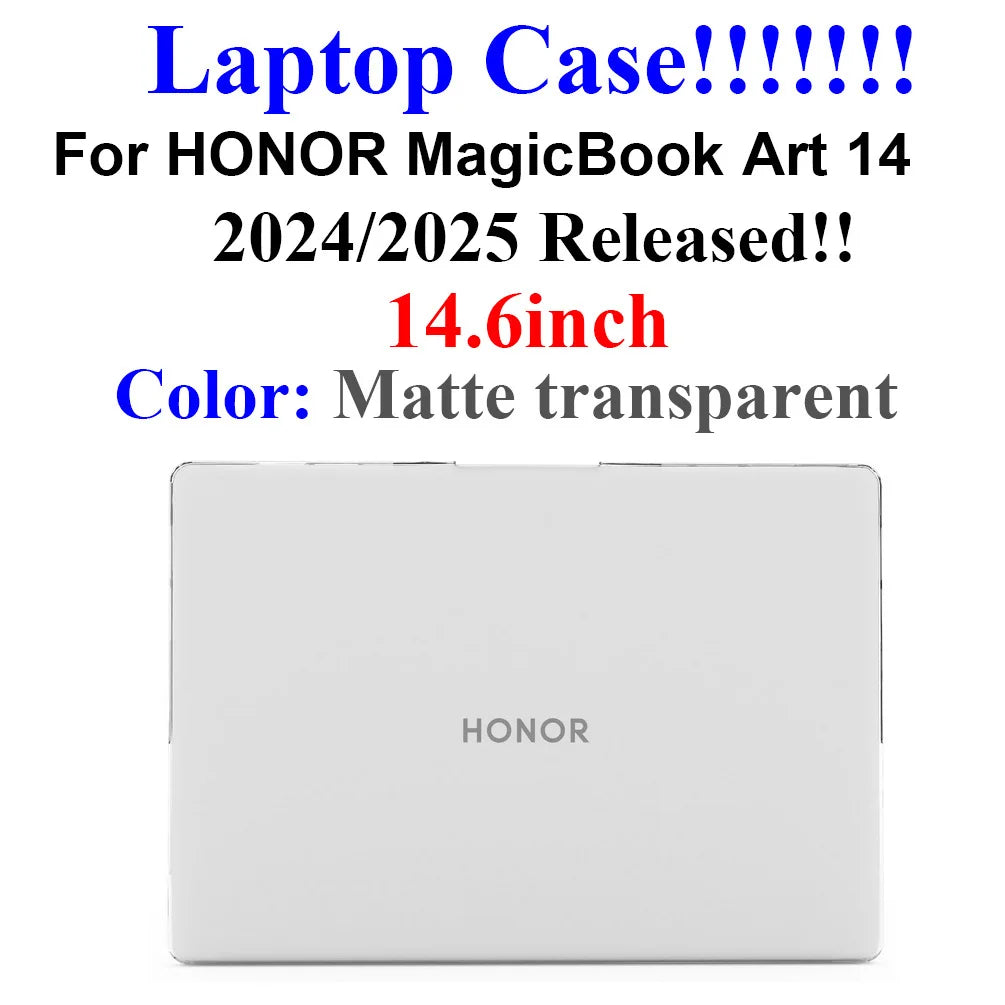 Laptop Case for HONOR MagicBook Art 14 2025 2024 14.6Inch Crystal & Matte PC Cover for MagicBook Art14 Protective Hard Shell
