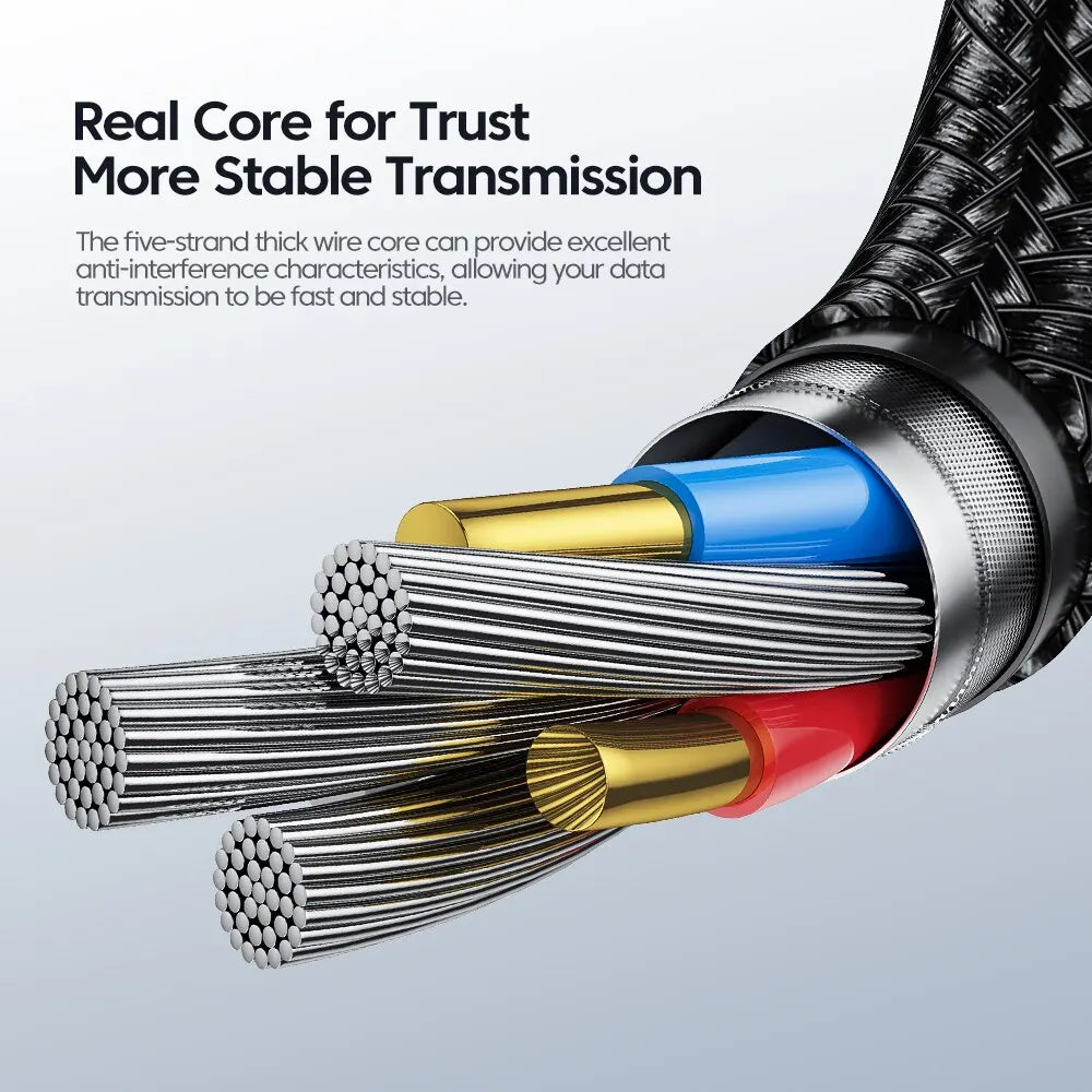 Toocki USB Type C Cable Fast Charging USB C Charger Cord For iPhone 15 14 13 12 11 Huawei P40 P30 Realme Oppo Oneplus Samsung