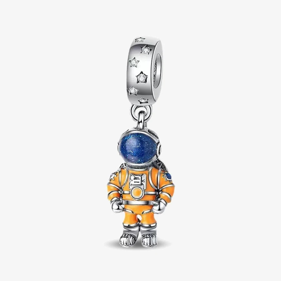 New 925 Silver Gold Bear Love Dog Bead Eternal Lucky Leaf Pumpkin Car Pendant Fashionable DIY Charm Exquisite Jewelry Gift