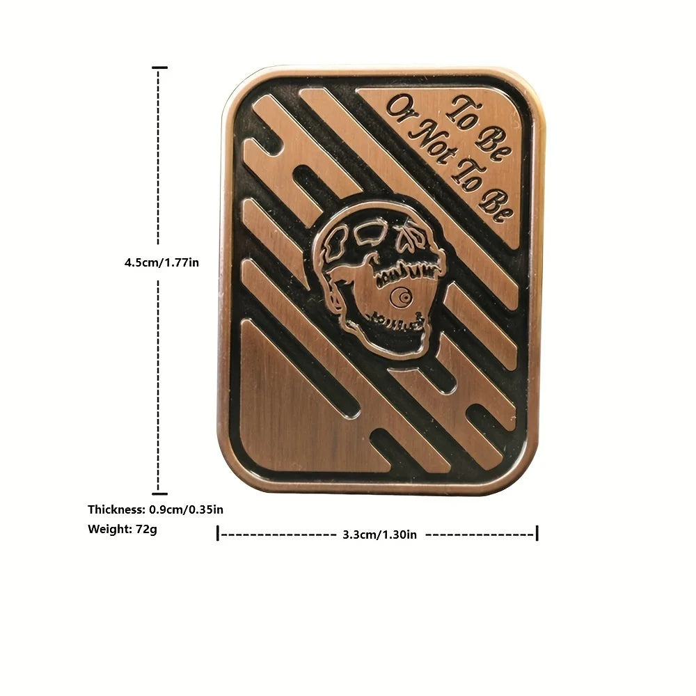 Fidget Spinner KK Pop Fingertip Gyro Solution Pressure Reduction Toy Push Poker Push Card EDC stainless Steel Toys Adult Gifts