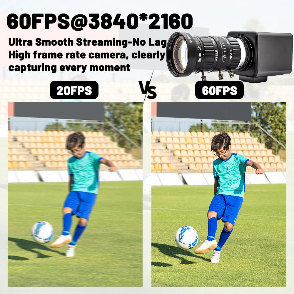 4K USB3.0 Camera 1/1.8" Inch IMX678 Sensor 3840x2160 60FPS 10X Zoom Varifocal High Quality Lens Plug Play UVC Support Video Live