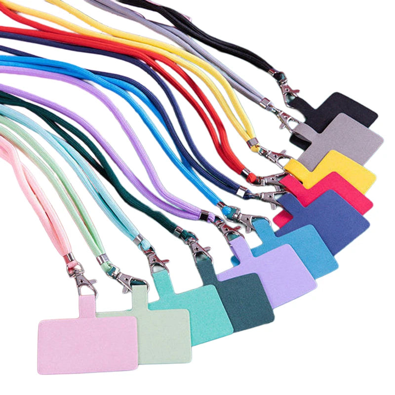 Soft Phone Lanyard Strap Patch For All Phone Cases Solid Color Household External Hanging Neck Freeing Hands And Preventing Loss