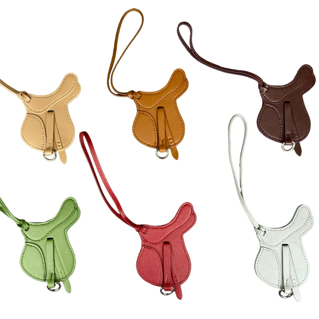 Equestrian Elegance Crafted Saddle Bag Charm - Statement Piece Made with Premium Thick PU Leather, Palmsize