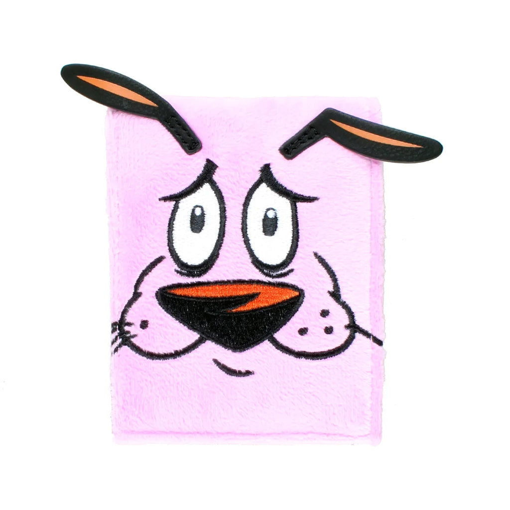 Pink faux fur anime embroidered women's wallet, fashionable 3D anime girl card holder