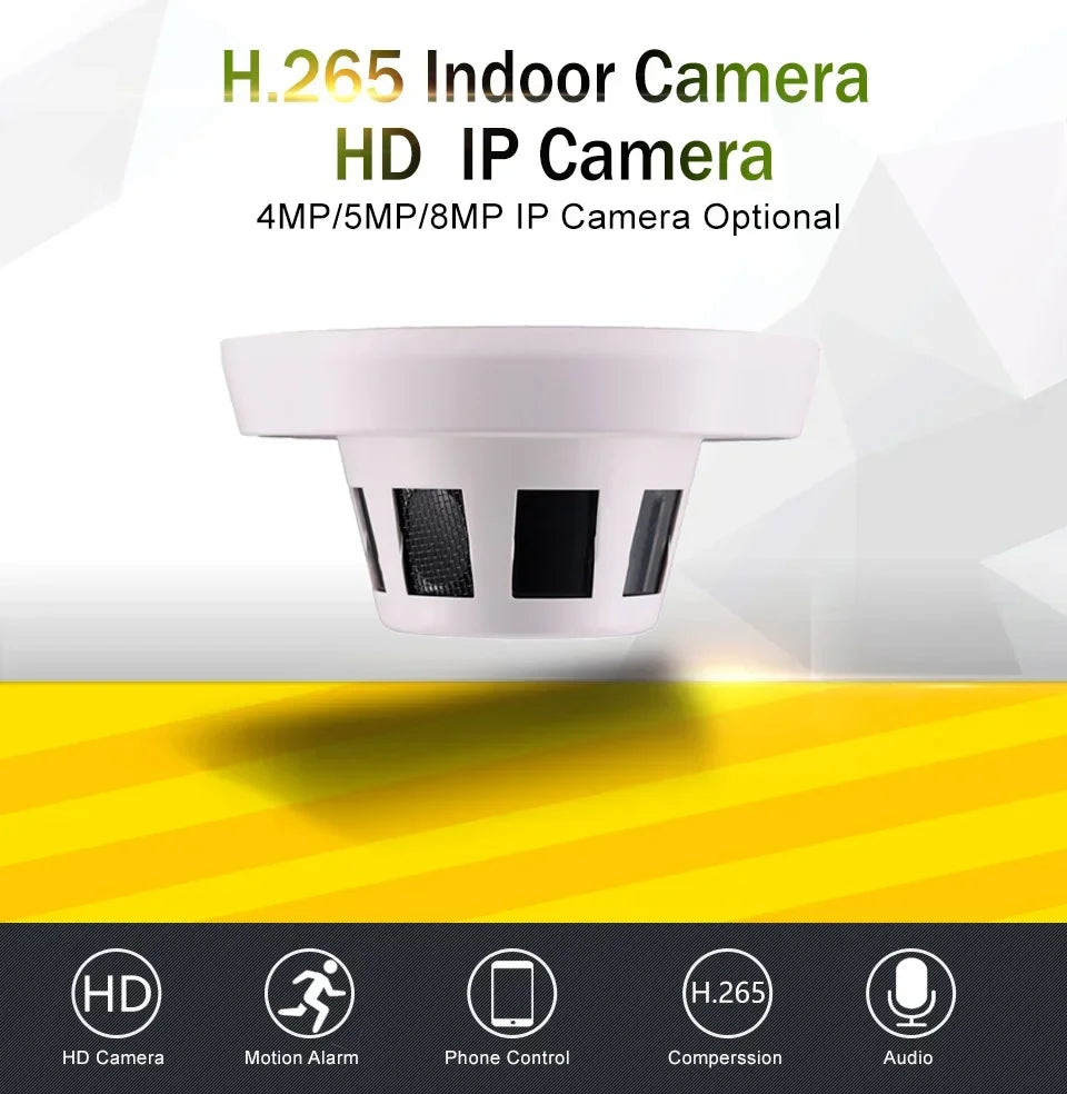 8MP 4K IP Camera 48V  POE H.265 Onvif Indoor Small Dome CCTV Wide Angle 5MP/4MP/8MP IP Security Camera Watilon App