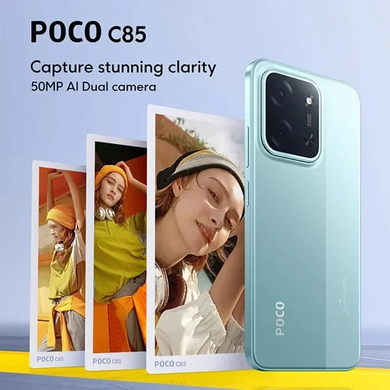 Global Version POCO C85 Smartphone Helio G81 Ultra 6.9" 120Hz Display 33W Charging 6000mAh Battery 50MP Camera NFC