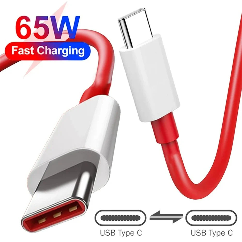 65W Fast Charging Data Cable Type C to Type C USB Mobile Phone Charge Wire For iPhone Samsung Xiaomi Huawei Quick Charge Cord