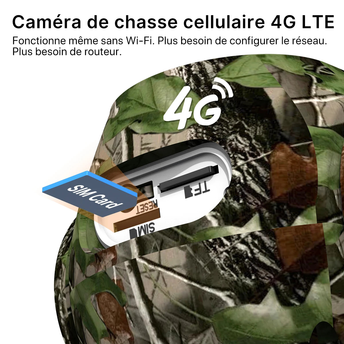 4G SIM Solar Power Supply Camera Outdoor Monitor PIR Human Detection Camouflage Hunting Surveillance HD Night Vision Ucon App