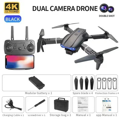 E99 K3 Pro HD 4K Drone with Dual Camera WiFi FPV Aerial Photography RC Quadcopter High Hold Mode