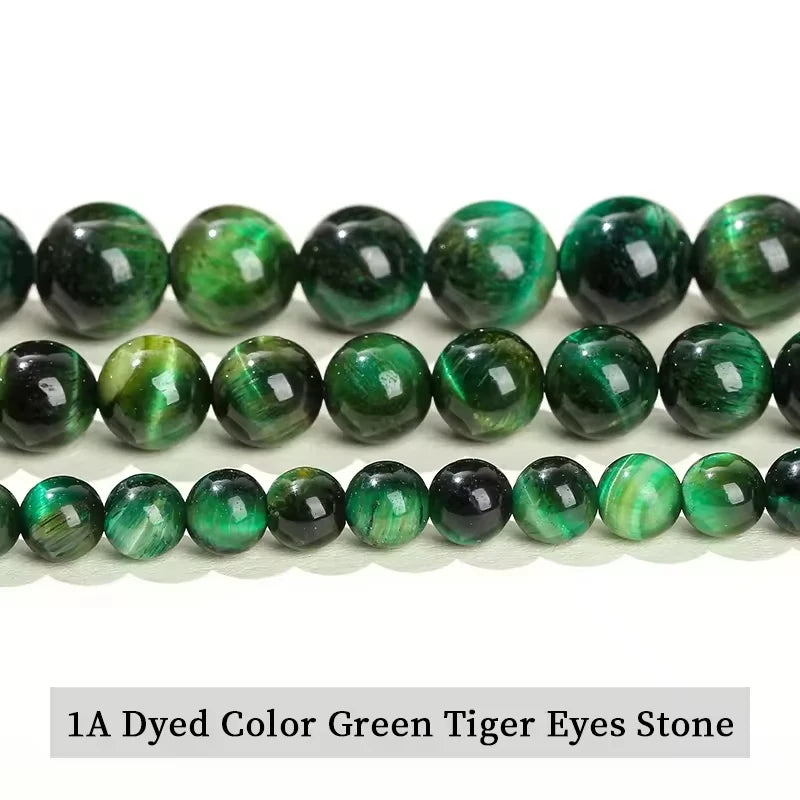 Natural Stone Yellow Red Blue Tiger's Eye Bead Round Loose Spacer Bead 4-12mm For Jewelry Making Diy Necklace Bracelet Accessoy