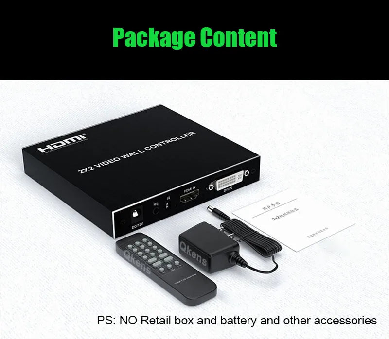 4K 2x2 HDMI TV Wall Controller Multi Monitor Splicing Processor 1X2 1X4 1X3 2X1 3x1 4X1 Video Wall Stitching Box Screen Splicer