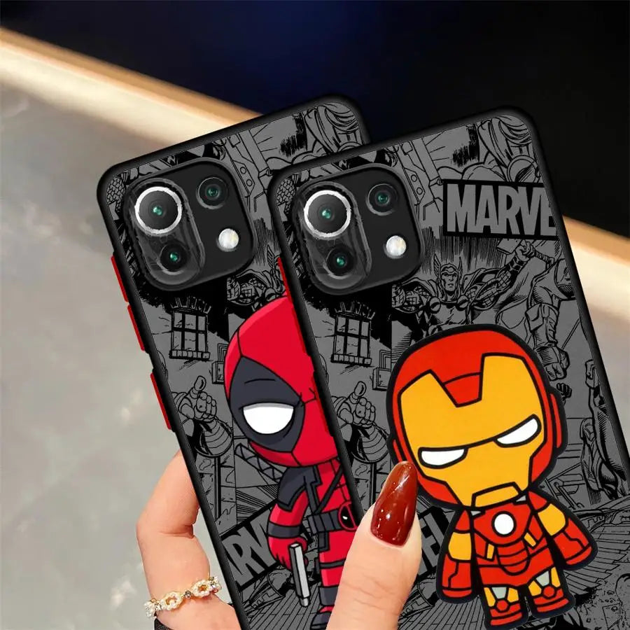 Case for Xiaomi Mi 11T 14 13 Pro 13 11 Lite 12T 12x 10T Back Phone Cover Cartoon Marvel Groot Spiderman
