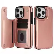 Luxury PU Leather Wallet Case For iPhone 16 15 14 13 12 11 Pro Max SE X XR XS Max 8 7 Plus Kickstand Card Holder Slots Cover