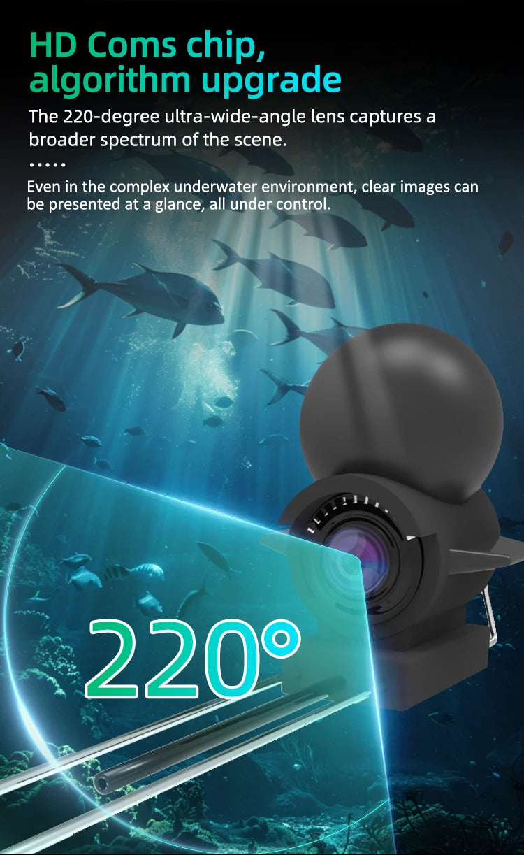 Dodosee 15-50m Underwater WiFi Fishing Camera 2025 New HD Fish Finder with Transmitter Lake Sea IOS&Android Fishing Accessories