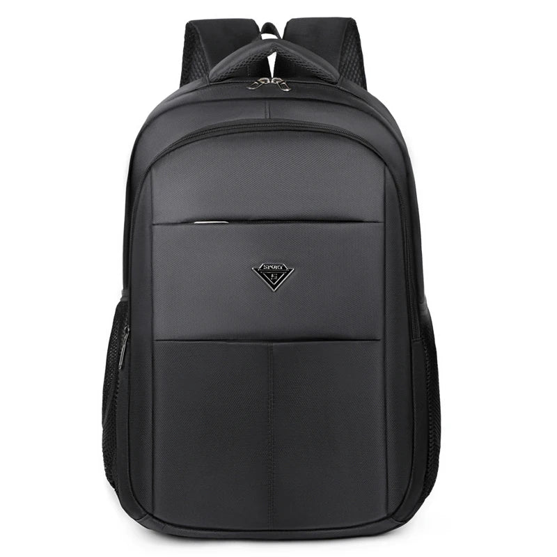 Large-capacity Student School Bag Casual Solid Color Backpack Material Oxford Men New Backpack Multi-functional Simple Bag