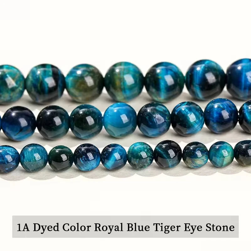 Natural Stone Yellow Red Blue Tiger's Eye Bead Round Loose Spacer Bead 4-12mm For Jewelry Making Diy Necklace Bracelet Accessoy