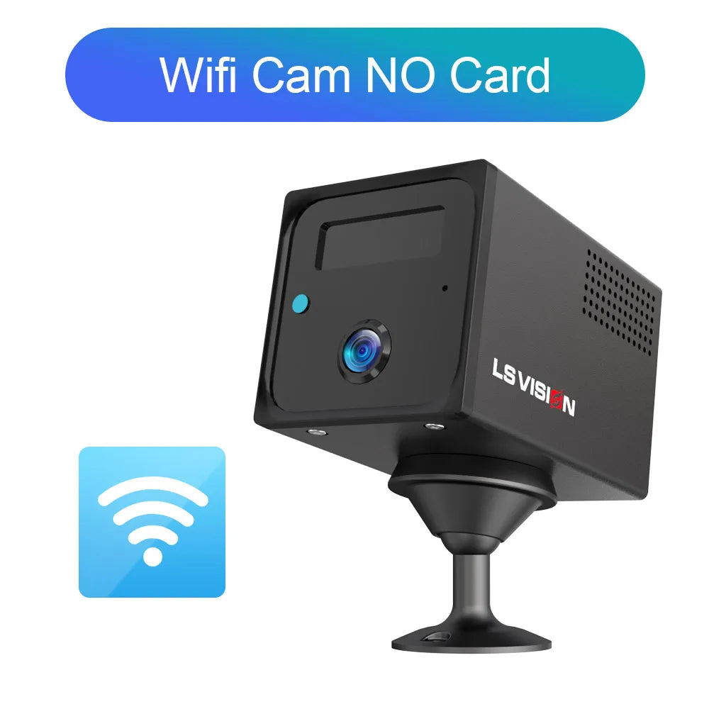 LS VISION 5MP Ubox Mini Camera 4G SIM Indoor Human Detection WIFI Security Cameras 3800mAh Battery CCTV Surveillance IP Camera