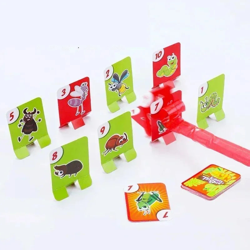 Board Games for Children Family Party Toys Frog Mask Wagging Tongue Lick Cards Antistress Funny Desktop Puzzle Game Toys