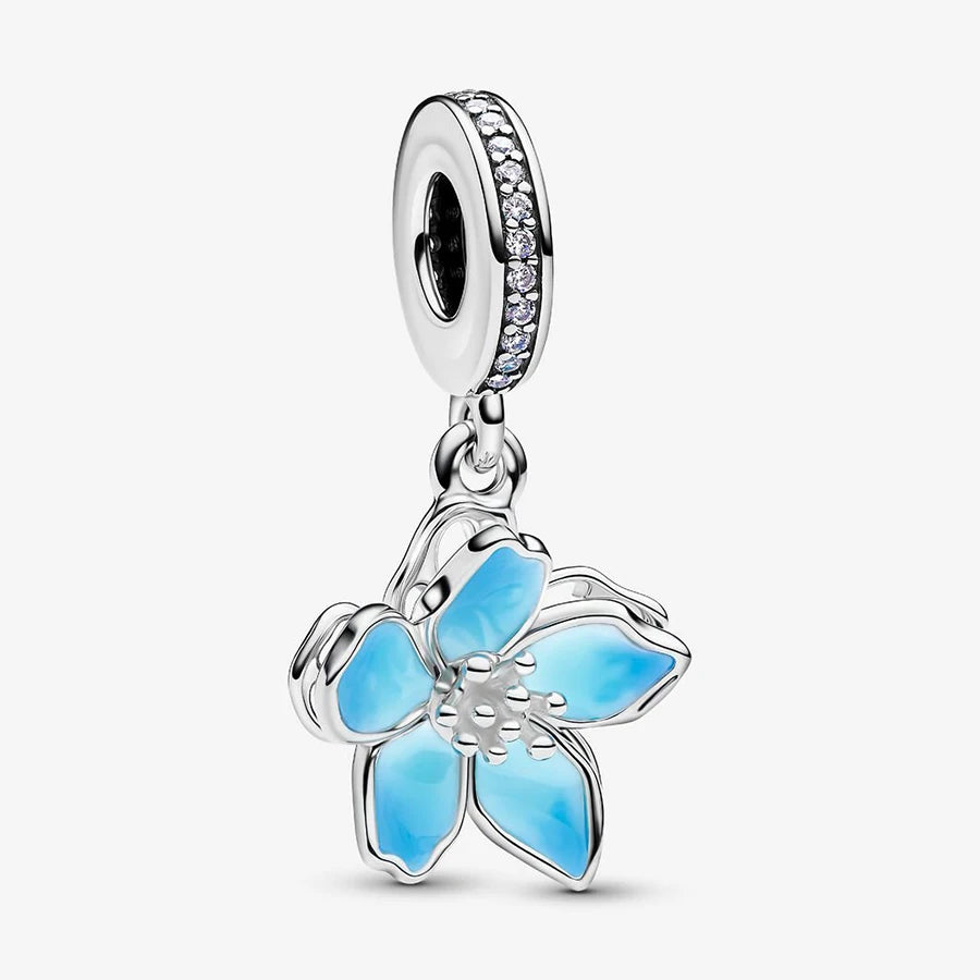 New 925 Silver Gold Bear Love Dog Bead Eternal Lucky Leaf Pumpkin Car Pendant Fashionable DIY Charm Exquisite Jewelry Gift