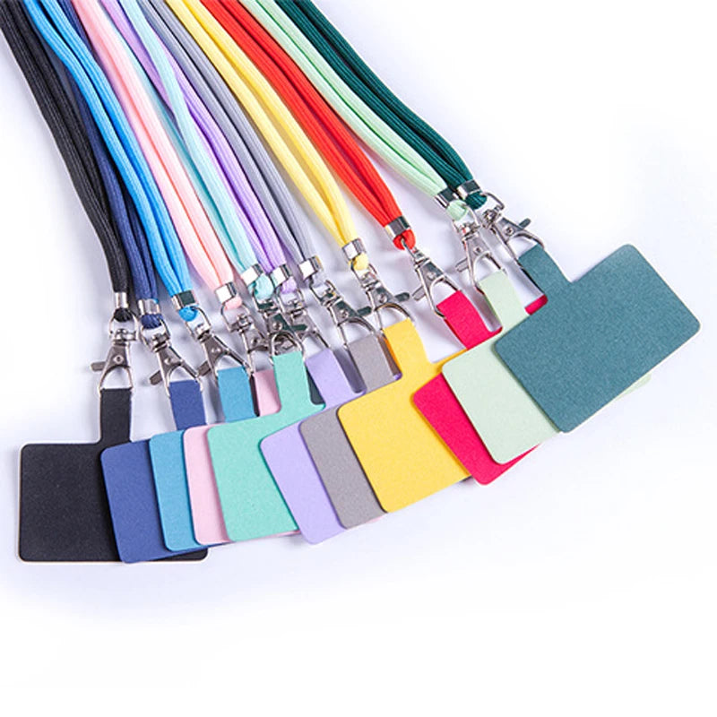 Soft Phone Lanyard Strap Patch For All Phone Cases Solid Color Household External Hanging Neck Freeing Hands And Preventing Loss