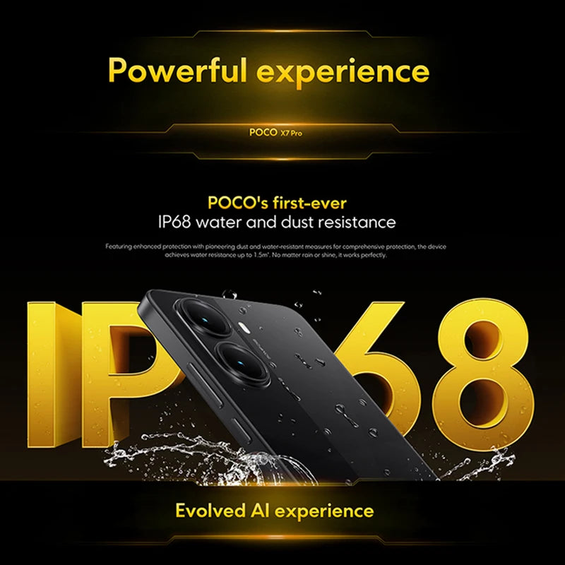 【Brand+】POCO X7 Pro Smartphone Dimensity 8400-Ultra 6000mAh 90W HyperCharge 6.67" AMOLED display NFC Xiaomi HyperOS 2