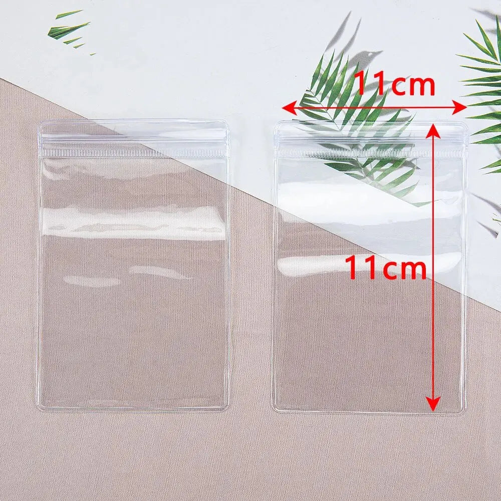 20Pcs Transparent Jewelry Pouches Anti-Oxidation Zip Lock Storage Bags for Earring Necklace Bracelet DIY Display Packaging