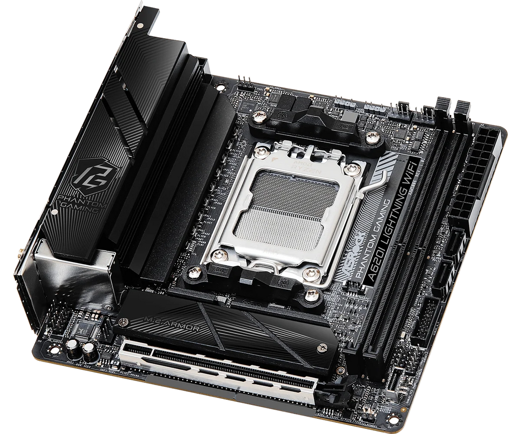ASROCK A620I Lightning WiFi Mini-ITX Motherboard Socket AM5 AMD A620 DDR5 128GB M.2 support Ryzen 5 7400F Ryzen 7 7700 cpu