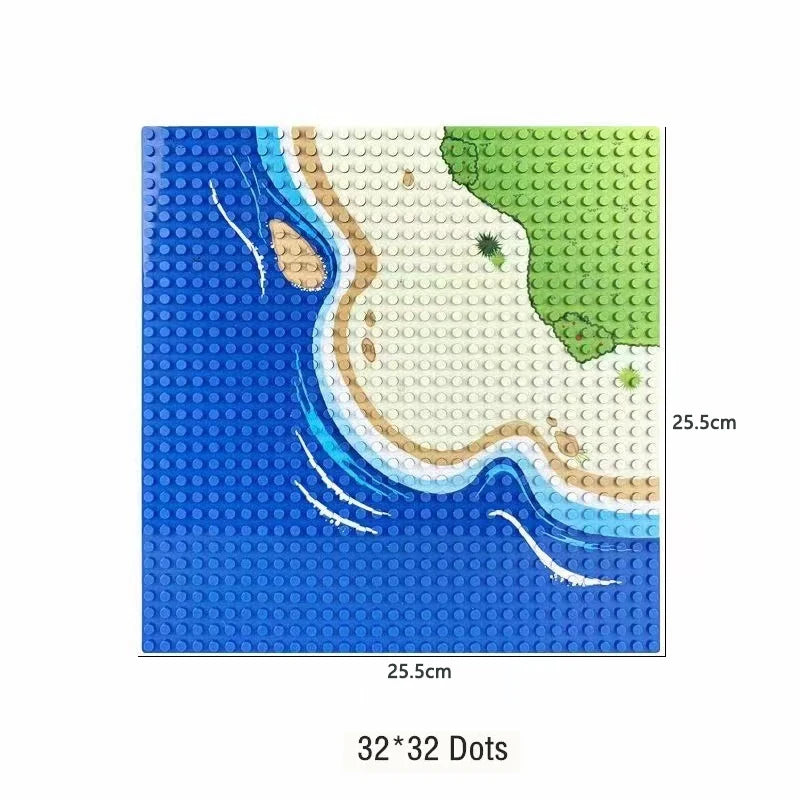 Classic Base Plates 32x32x16x16 Dots MOC DIY Plastic Bricks Baseplates City Dimensions Building Blocks Figures Construction Toys