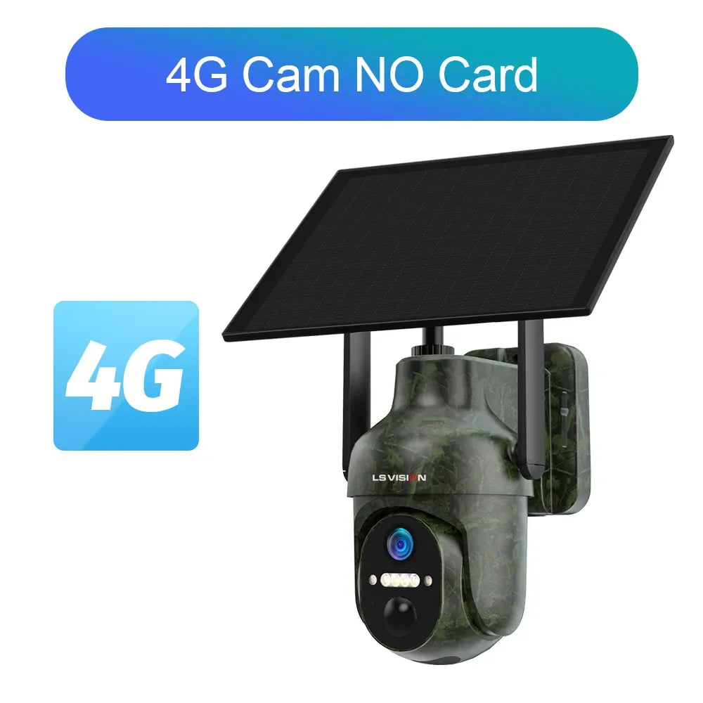 Ubox 4G SIM Outdoor Wildlife Camera 4MP Solar Hunting Trail Camera WiFi Security Camera Auto Tracking Night Vision PIR Detection