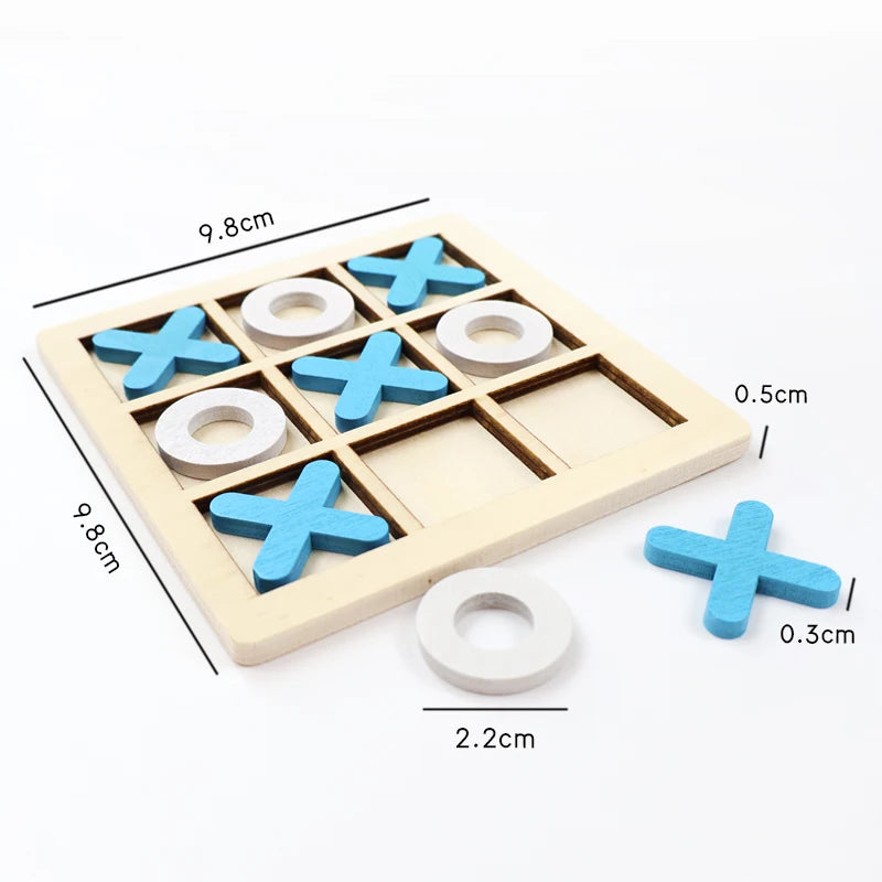 Montessori Play Game Wooden Toy Mini Chess Interaction Puzzle Training Brain Learing Early Educational Toys For Children Kids