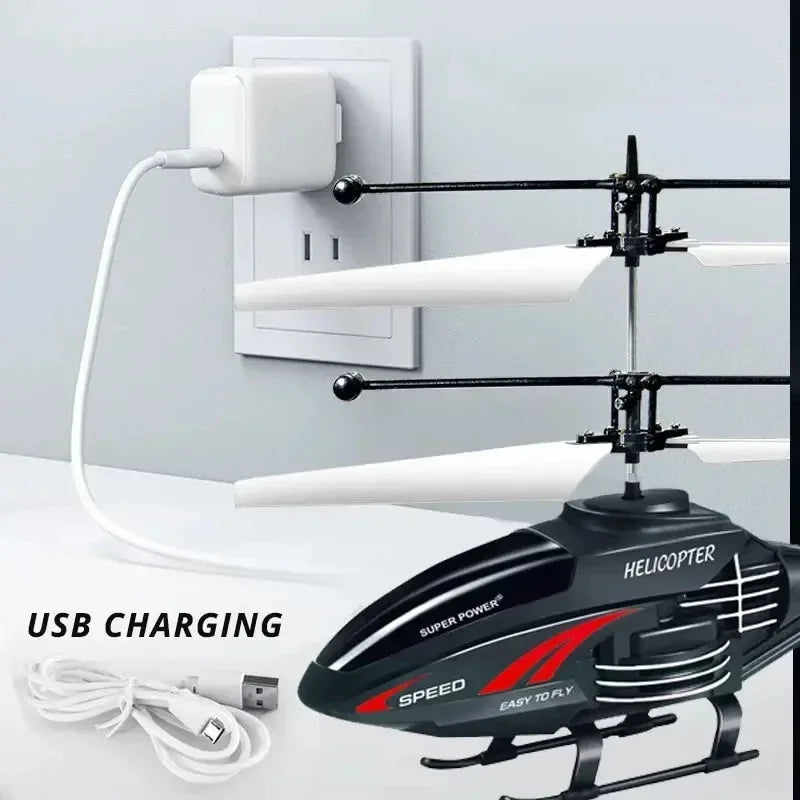 Channel Gesture Control Suspension Helicopter RC Remote Induction Aircraft With Charging LED Light Kids Toy for Boys