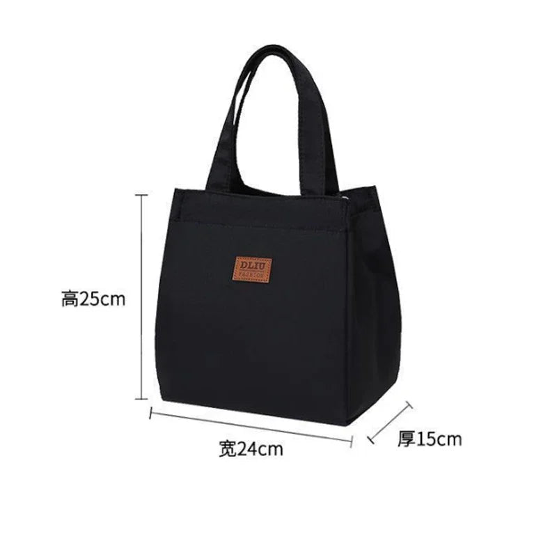 Large-capacity Simple Bento Bag for Going Out and Taking Lunch to Work Aluminum Foil Insulated Lunch Box Bag Handbag 2025