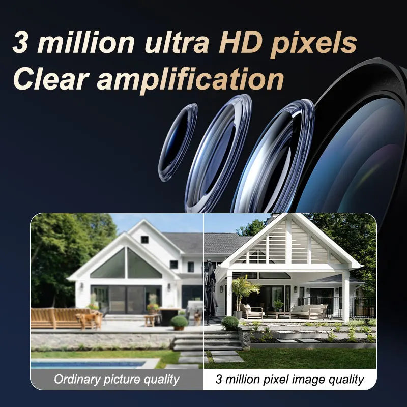 4MP Outdoor Solar-Powered Wireless WiFi Camera with Night Vision Motion Sensor Wireless Home Security Surveillance CCTV Camera