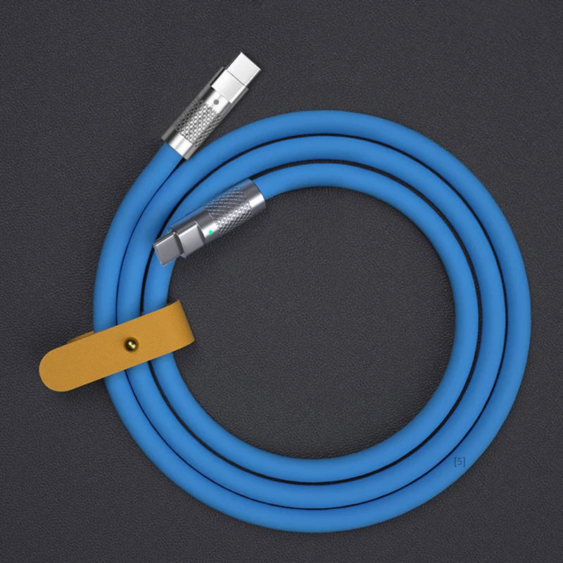 120w 6a Super Fast Charge PD Type C Liquid Silicone Cable Quick Charge 1M 2M Usb Cable Usb C to C Charger Cable